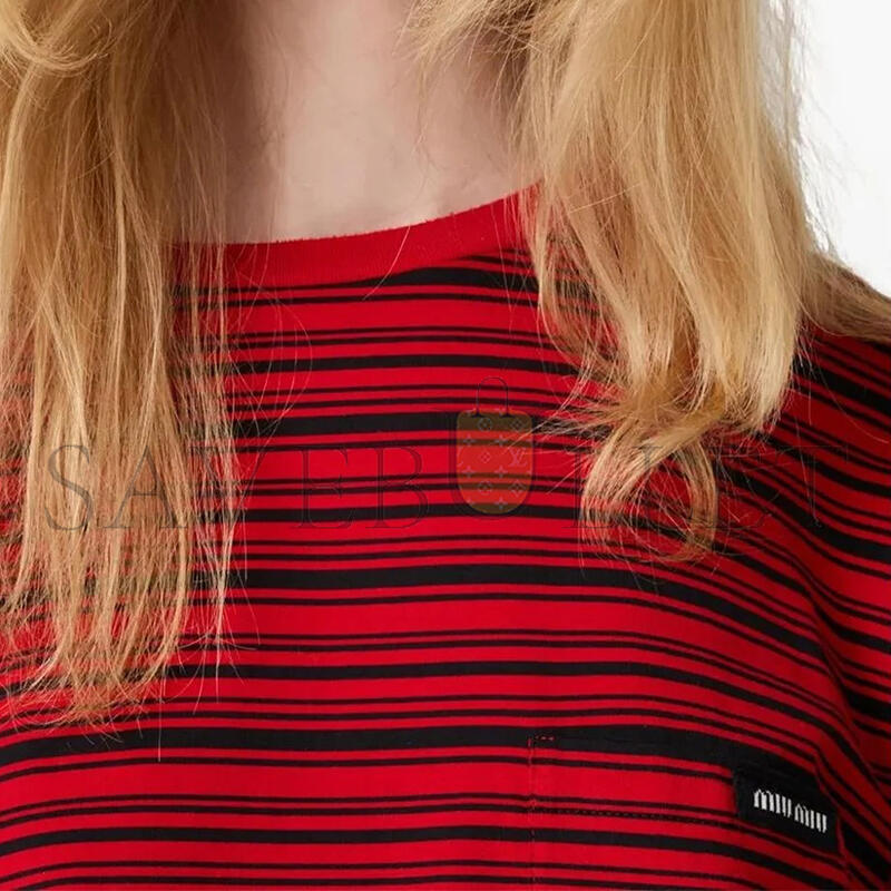 MIU MIU LONG-SLEEVED COTTON JERSEY T-SHIRT MJL014  